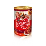 Darling (Дарлінг) Консервований повнораціонний корм для дорослих собак з м’ясом та печінкою 1,2 кг